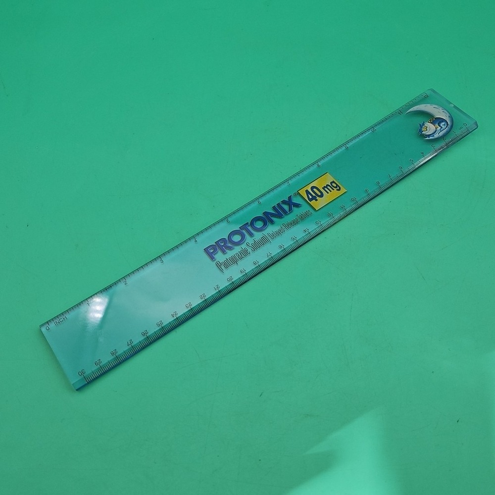 Protonix Pharmaceutical Drug Rep Collectible Ruler 12" Promo Advertising